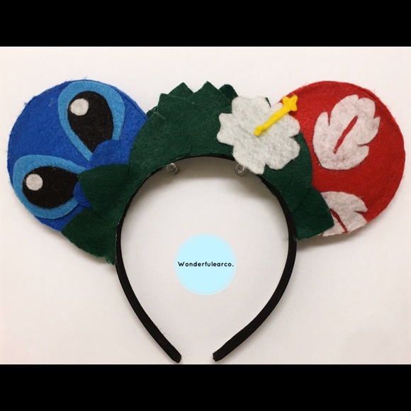 Handmade Lilo & Stitch Mickey ears - Picture 1 of 2